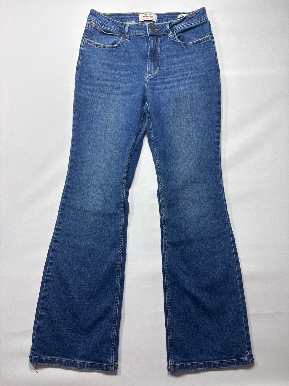 Wrangler Women's High Rise Bold Bootcut Blue Jeans - Size 8x30 (28x29)